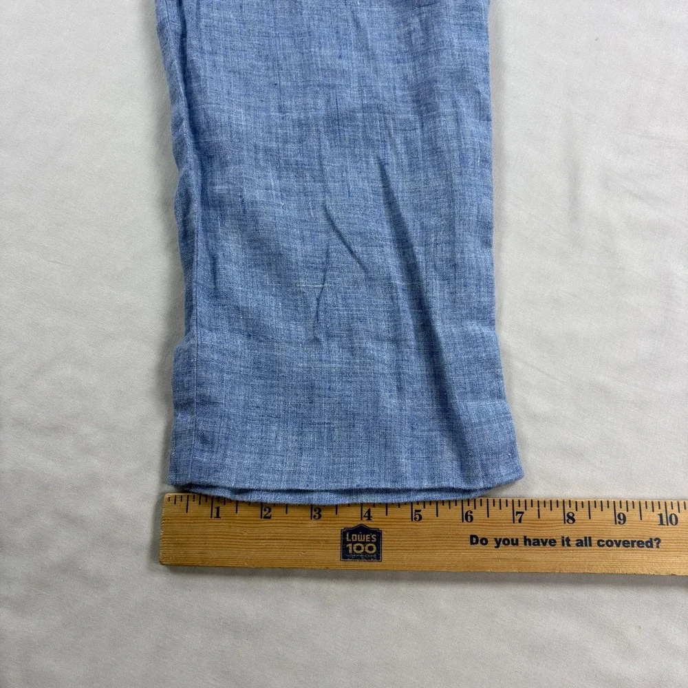 Bonobos Linen Pants Mens 35x30 Blue Chino Guabello Libera Italian Fabric Slim